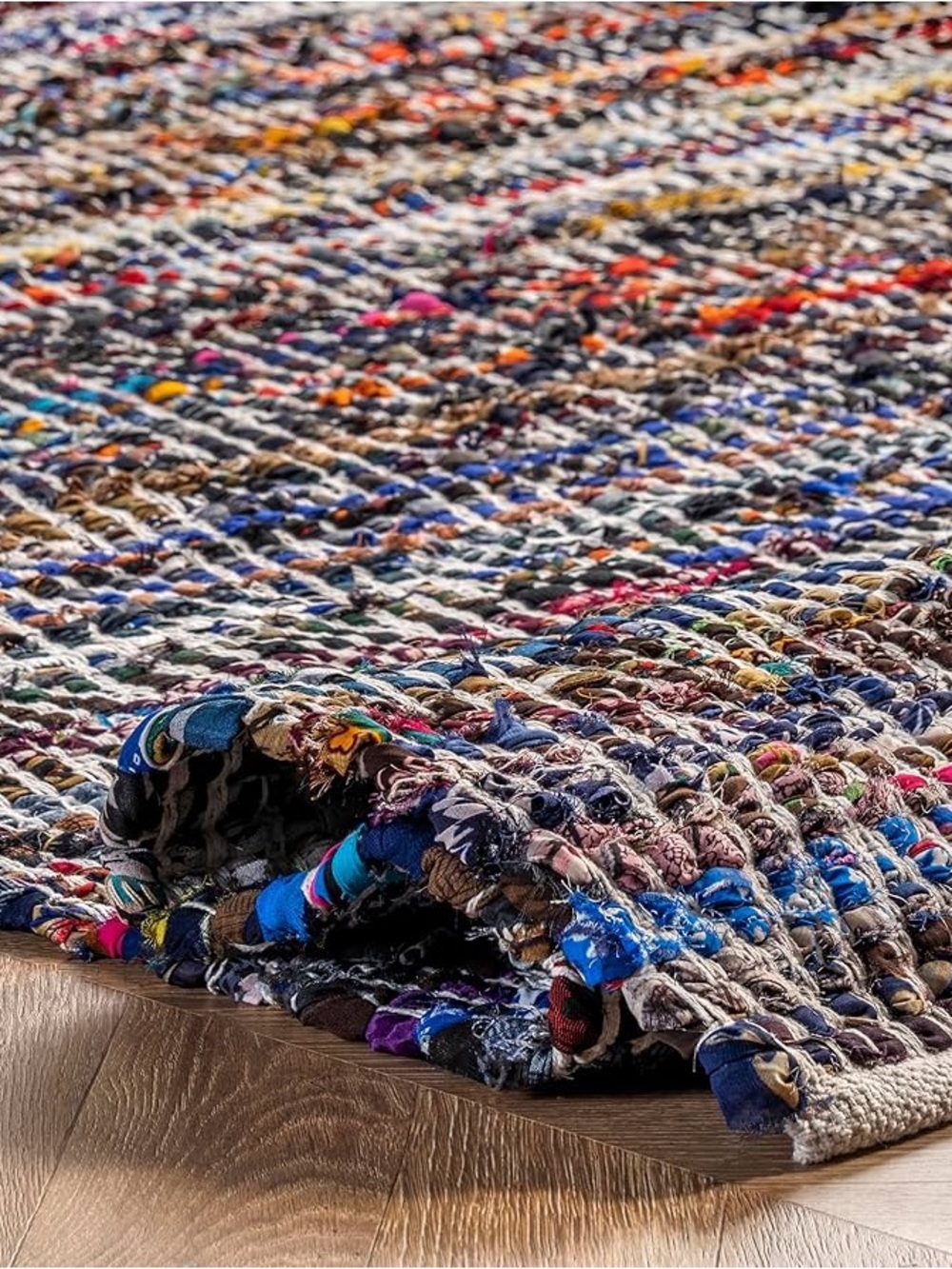 Multicolor Braided Rug - Soft Non-Slip Pet Mat